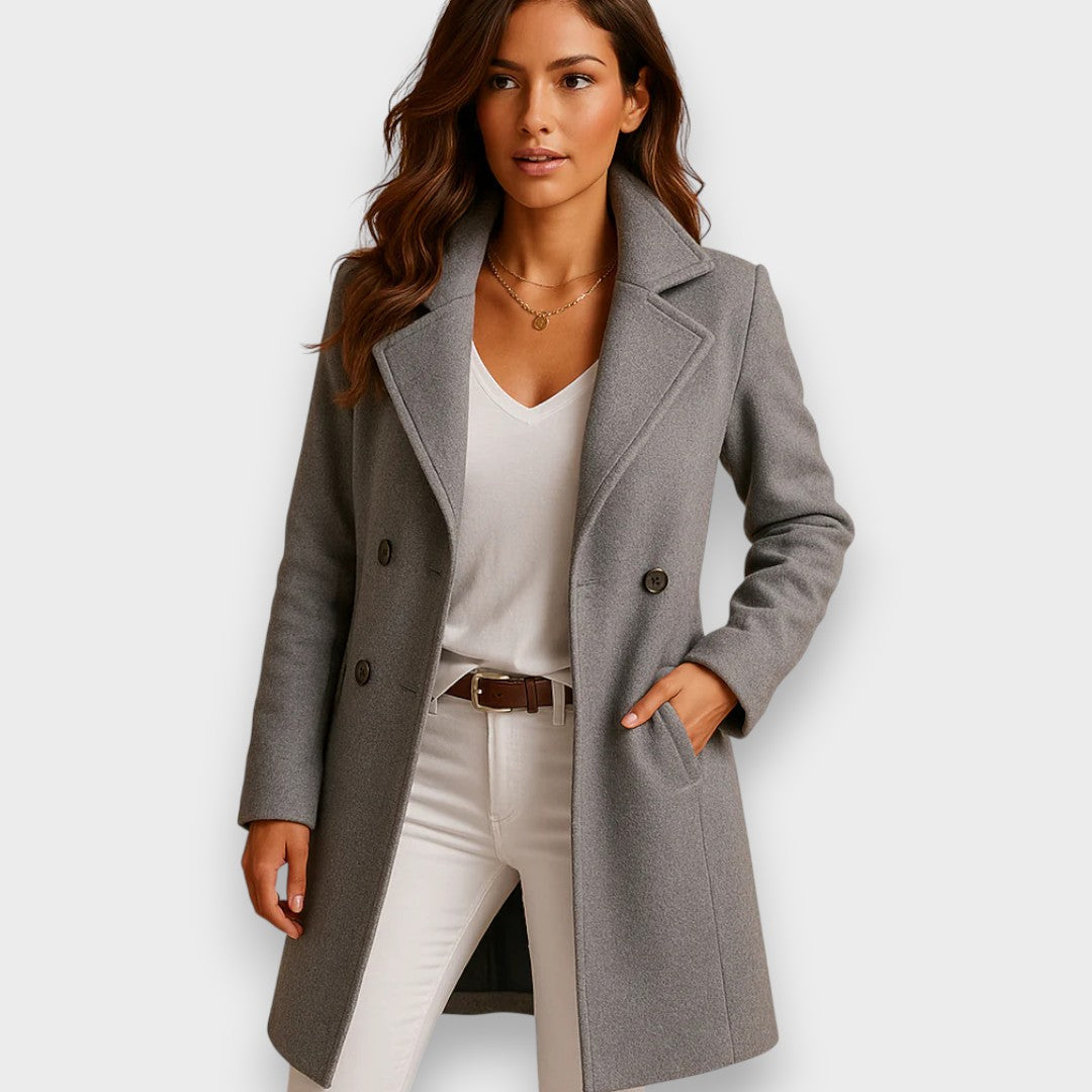 Anouk | Manteau long chic en laine pour femme
