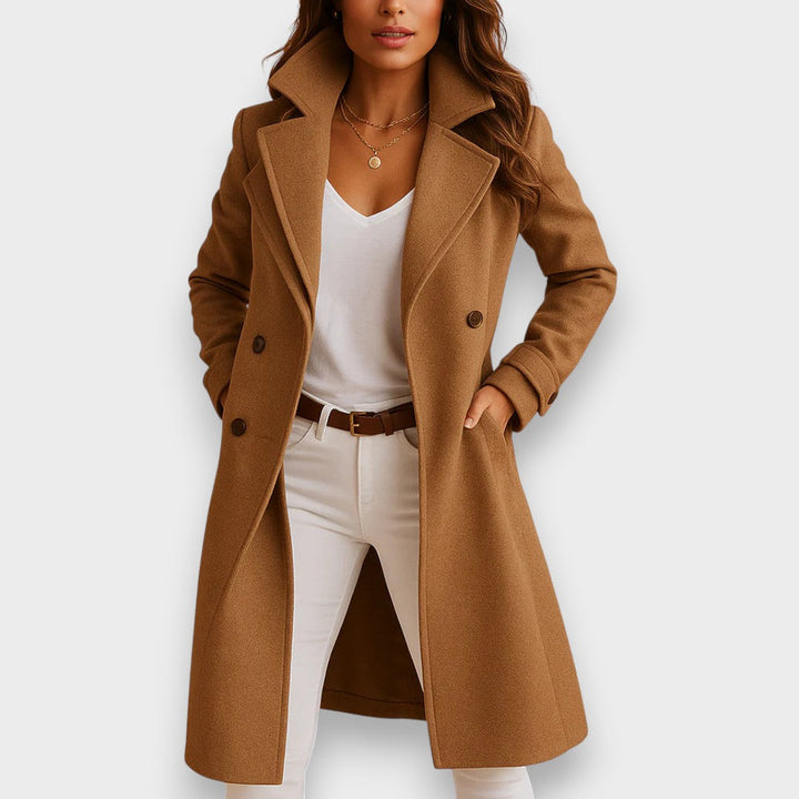 Anouk | Manteau long chic en laine pour femme