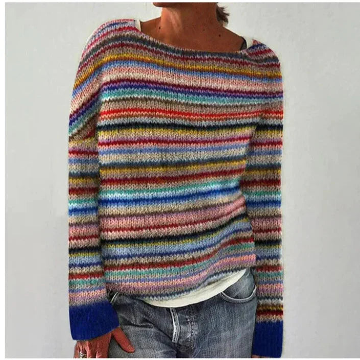 Berthe | Pull élégant col bateau à motif jacquard pour femme