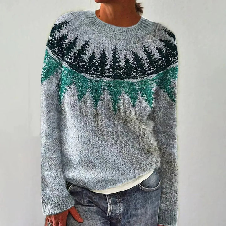 Berthe | Pull élégant col bateau à motif jacquard pour femme