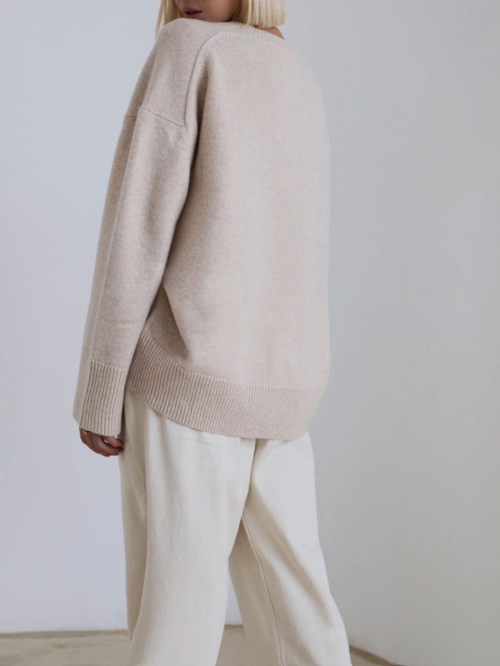 Clémentine | Pull élégant tricoté à col rond pour femme