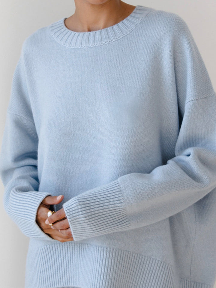 Clémentine | Pull élégant tricoté à col rond pour femme