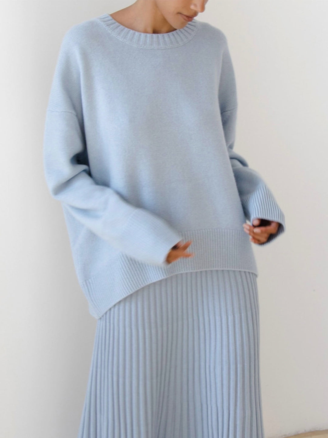 Clémentine | Pull élégant tricoté à col rond pour femme