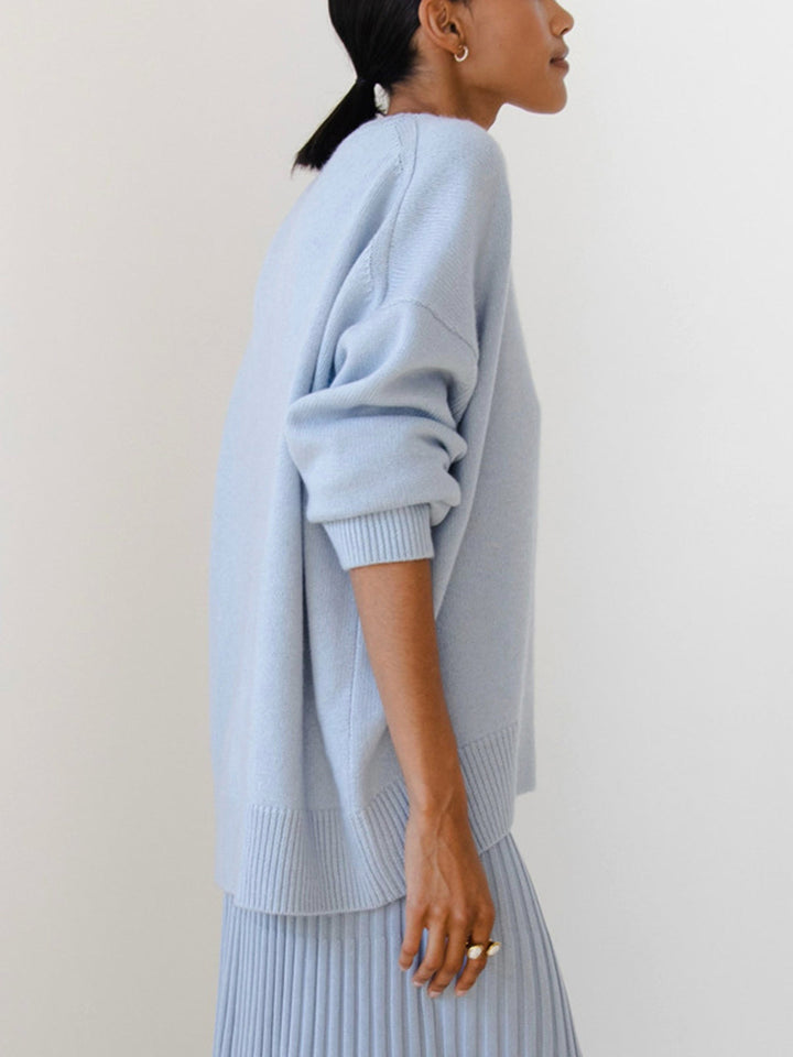 Clémentine | Pull élégant tricoté à col rond pour femme