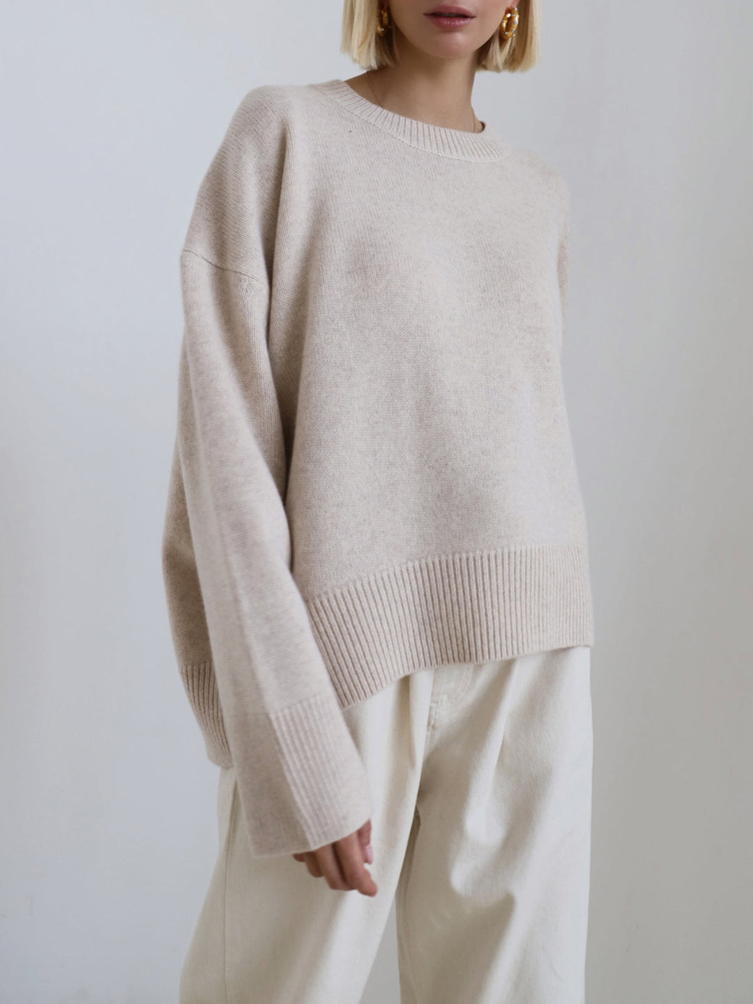 Clémentine | Pull élégant tricoté à col rond pour femme