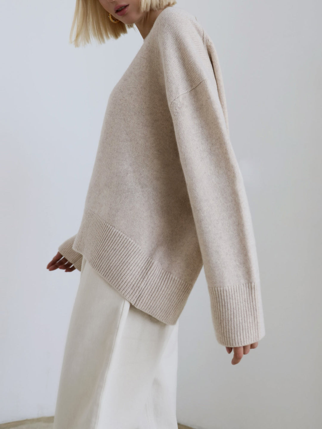 Clémentine | Pull élégant tricoté à col rond pour femme
