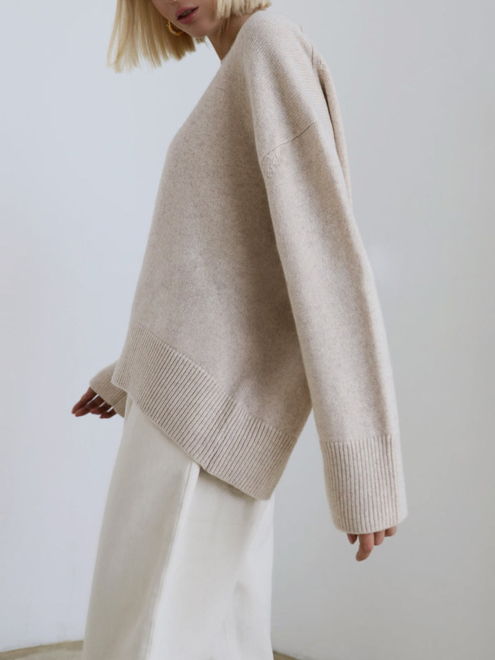 Clémentine | Pull élégant tricoté à col rond pour femme