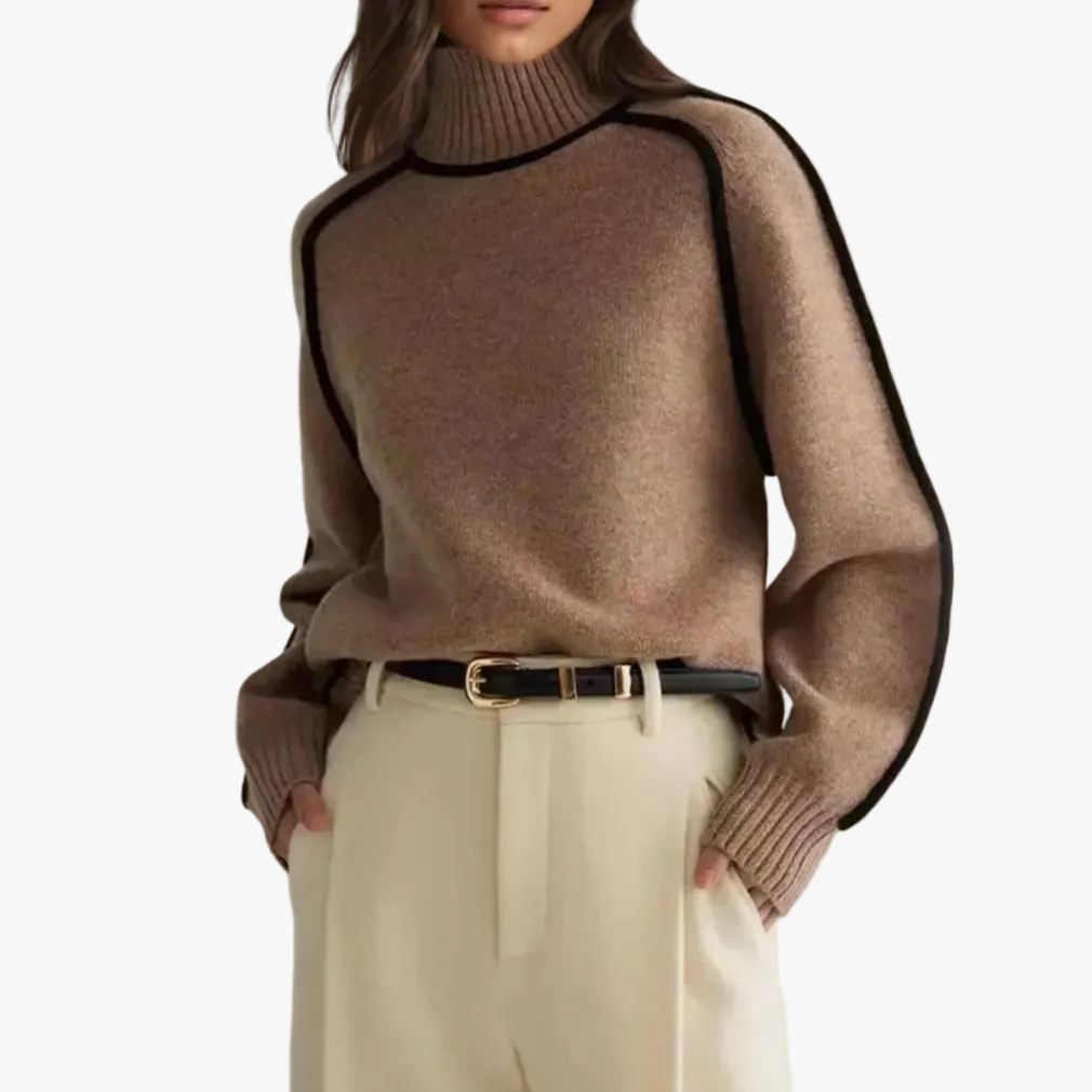 Martine | Pull élégant tricoté col roulé pour femme
