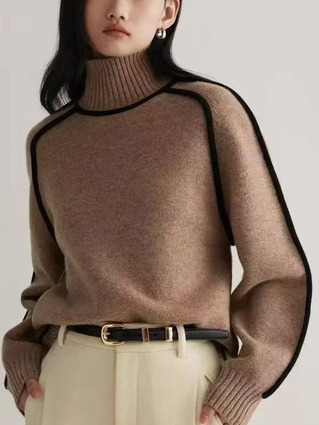 Martine | Pull élégant tricoté col roulé pour femme