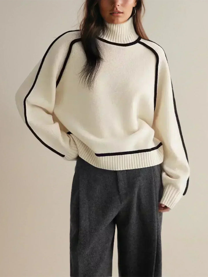 Martine | Pull élégant tricoté col roulé pour femme