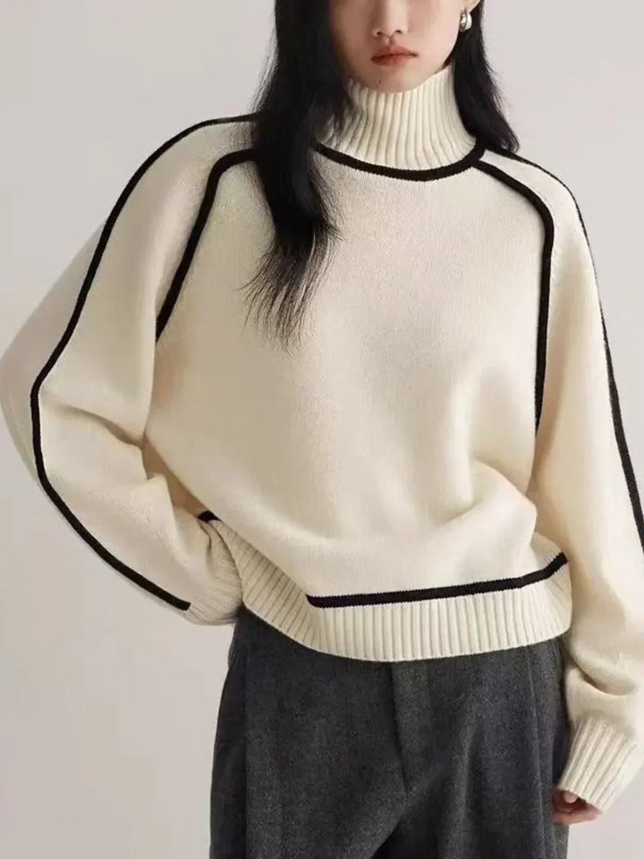 Martine | Pull élégant tricoté col roulé pour femme