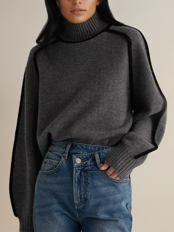 Martine | Pull élégant tricoté col roulé pour femme