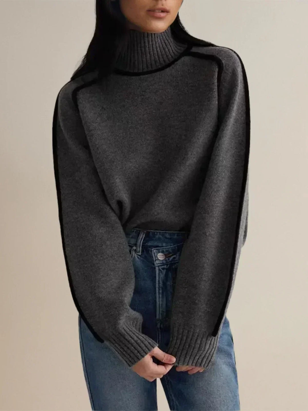 Martine | Pull élégant tricoté col roulé pour femme